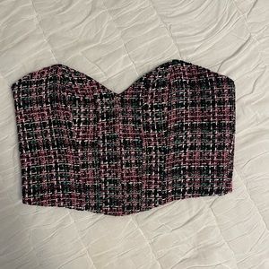 Zara Tweed halter top size small